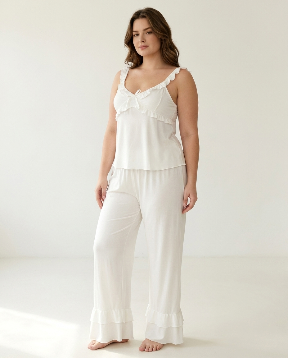 CMFY Soft Ruffle Cami Pyjama Set